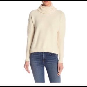 Madewell Cream White cowl neck knit sweater